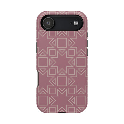 Pink Star ⭐️ Geometric Design - Iphone Magnetic Tough Case