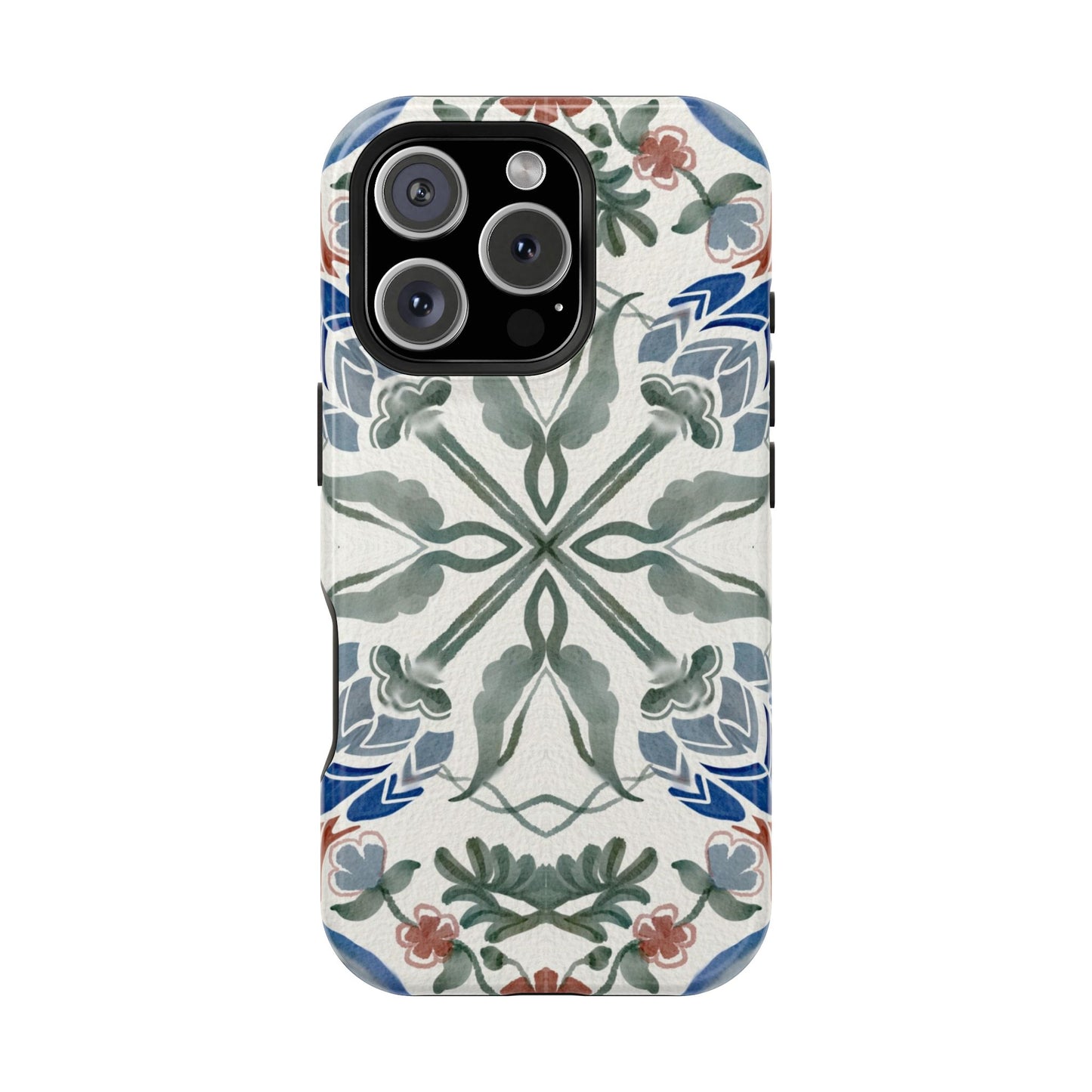 Blue flowers Iphone Magnetic Tough Cases