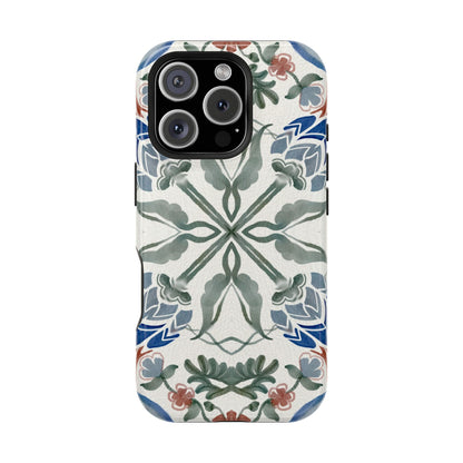Blue flowers Iphone Magnetic Tough Cases