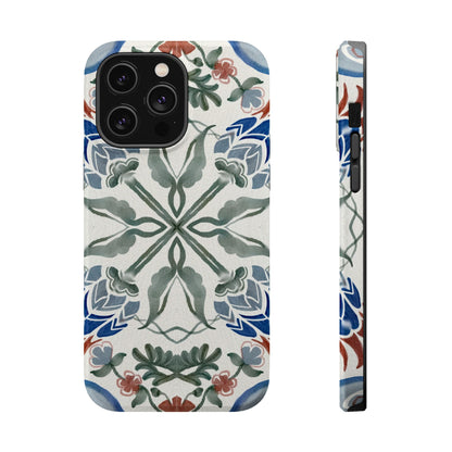 Blue flowers Iphone Magnetic Tough Cases