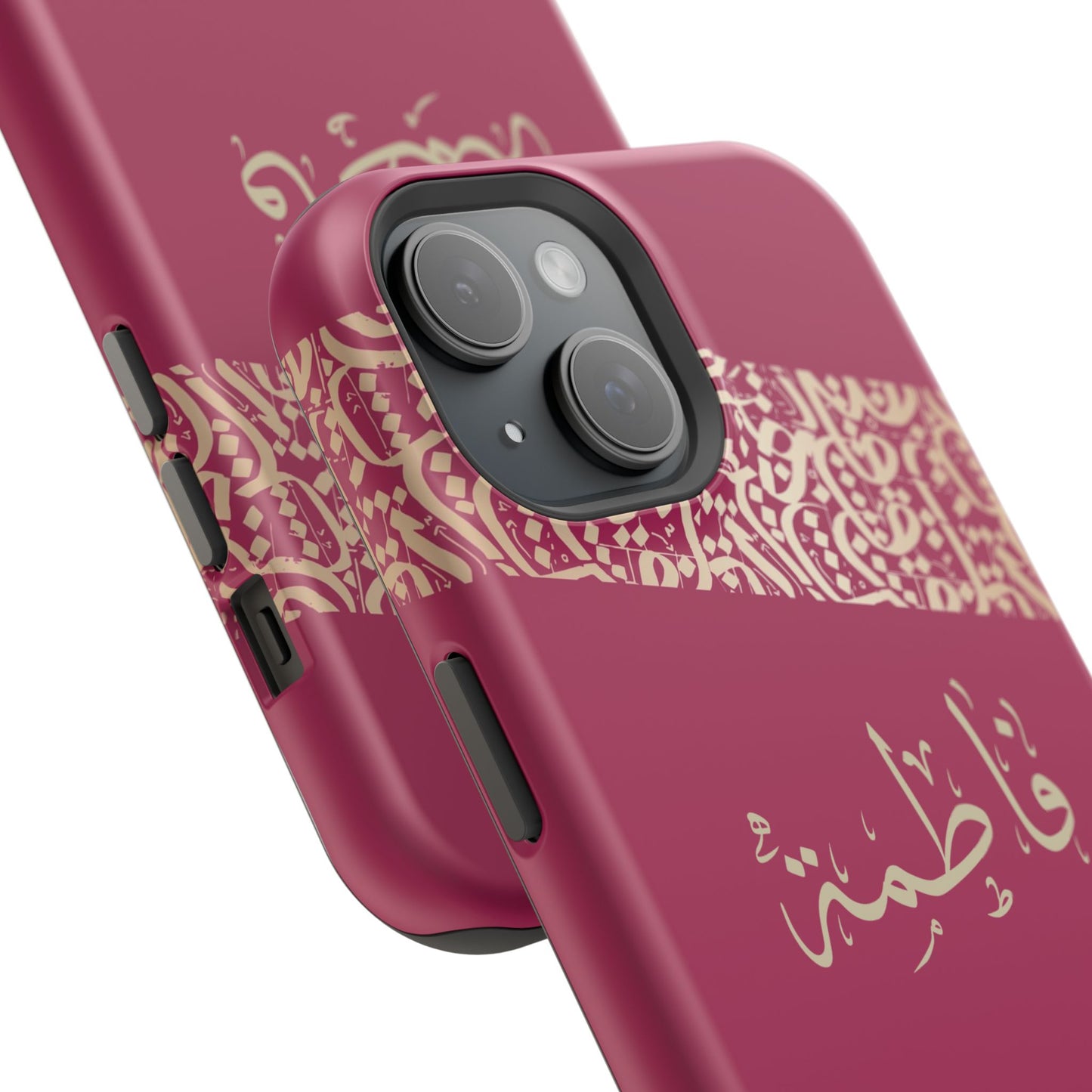 Personalized Arabic Calligraphy - Iphone Magnetic Impact-Resistant Phone Case - Pink and Gold Design