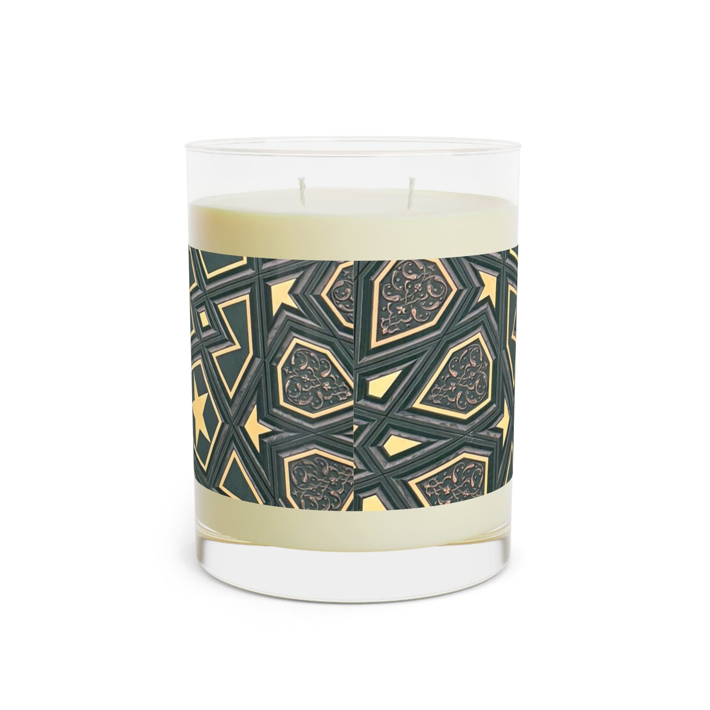 Masjid Al Haram Elegant Geometric Scented Candle - 11oz Soy Wax, Perfect for Home Decor & Gifts