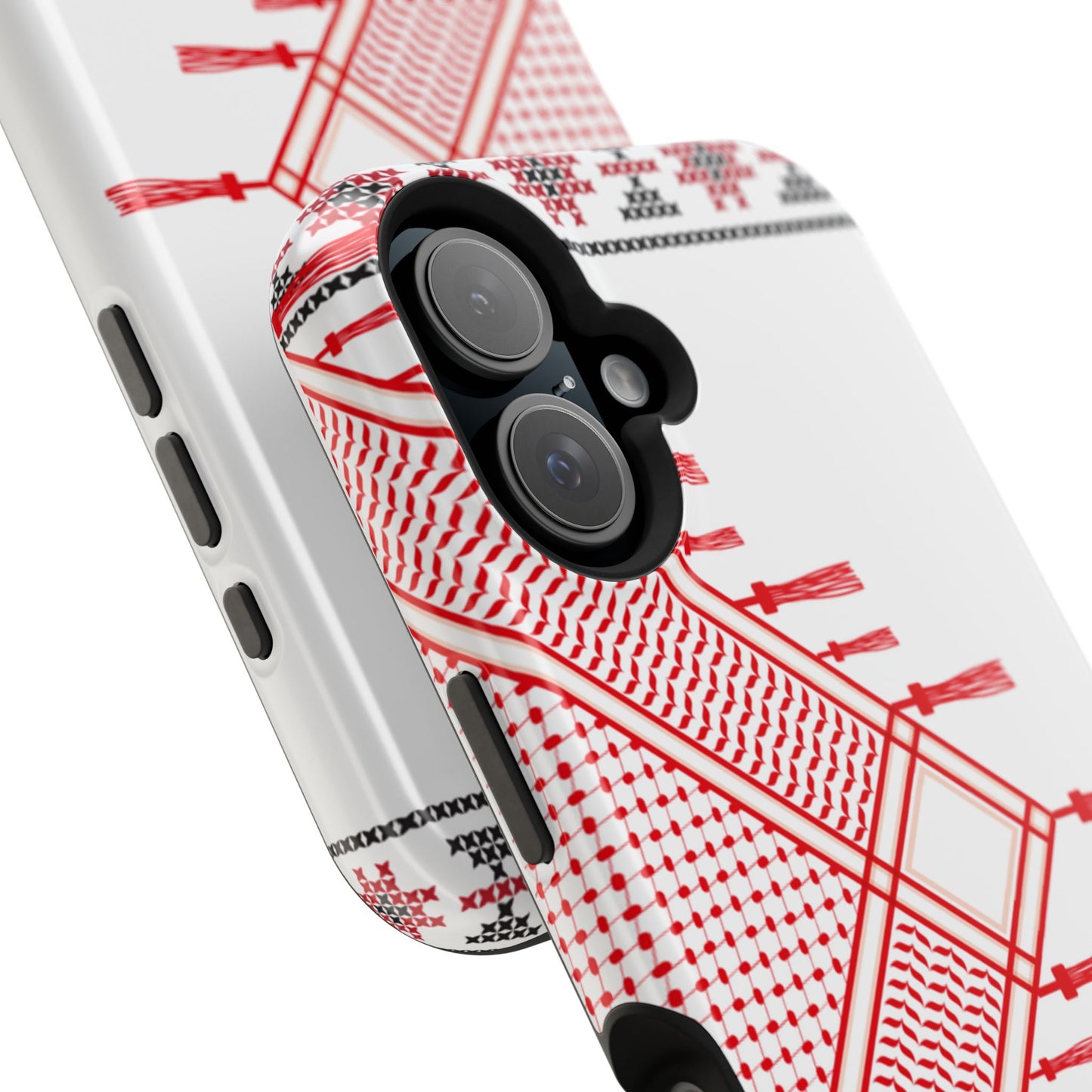 Red and White Hattah Design Iphone Magnetic Tough Case