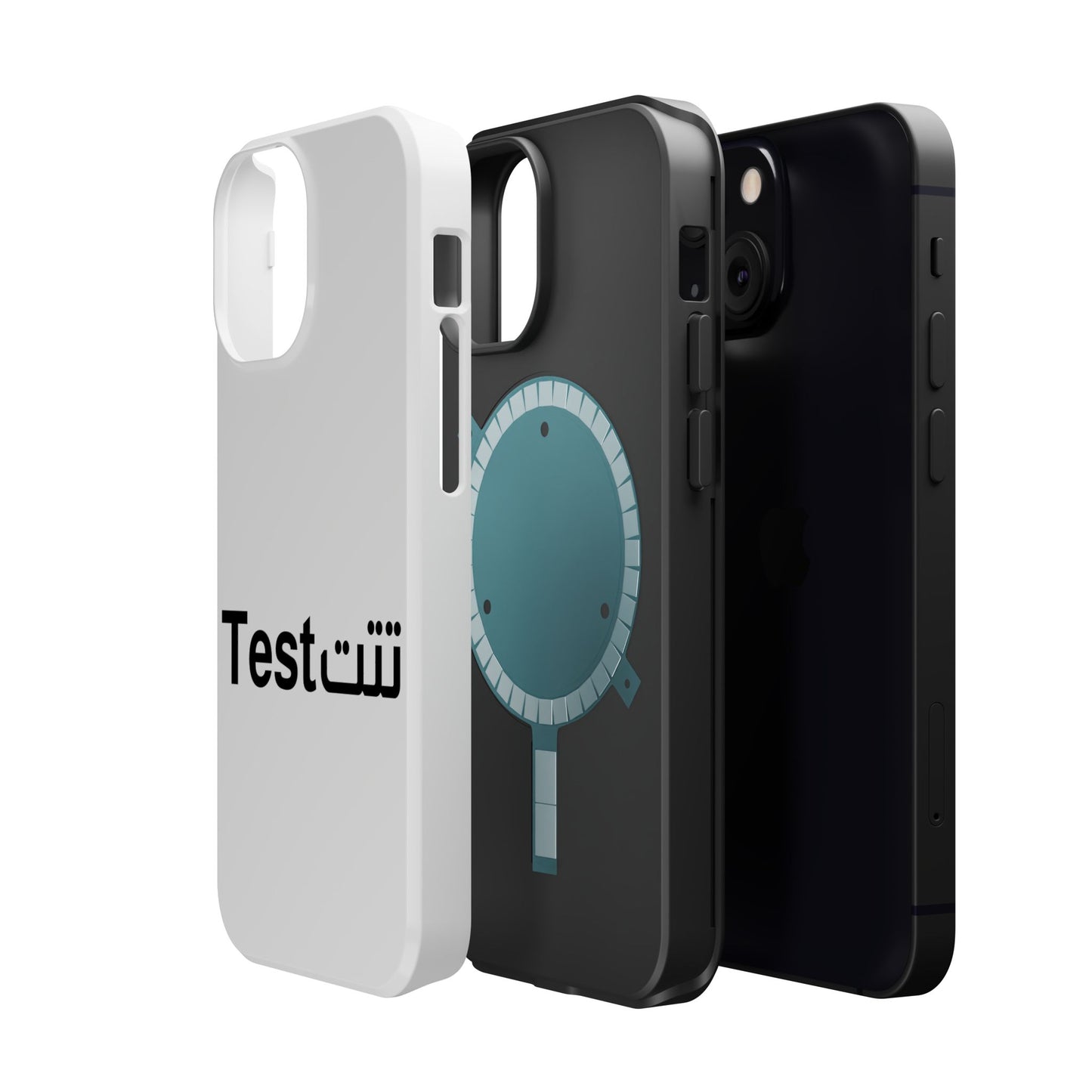Magnetic Impact-Resistant Phone Case — Minimal "Test" Bilingual Design