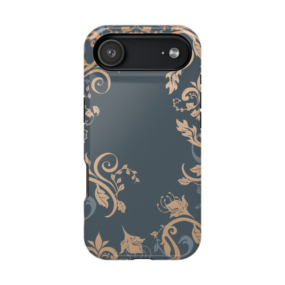 Gold flowers Iphone Magnetic Tough Cases
