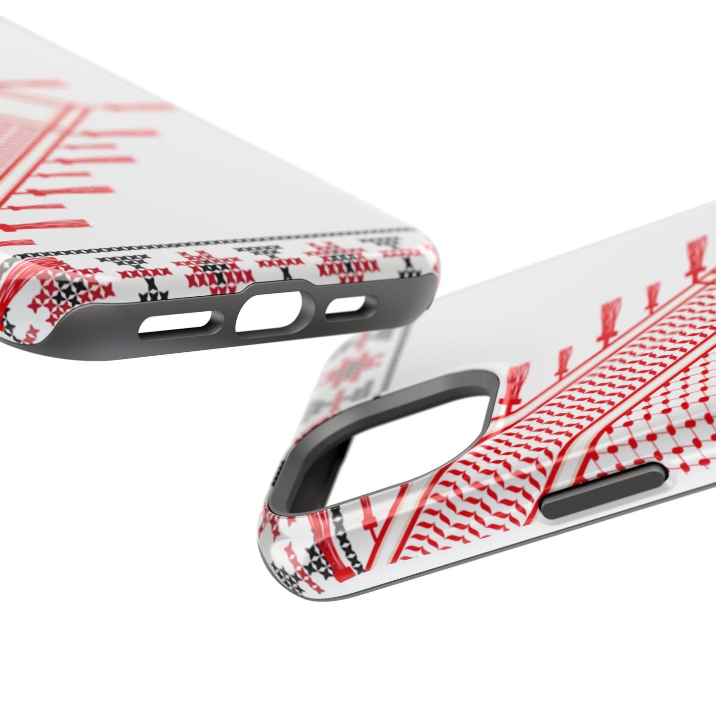 Red and White Hattah Design Iphone Magnetic Tough Case