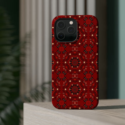 Red geometric   Design - Iphone Magnetic Tough Case
