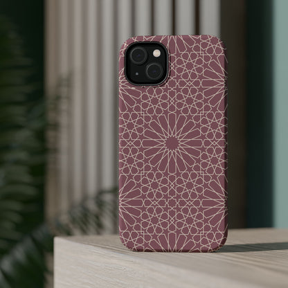 Pink Flower 🌸 Geometric Design Iphone Magnetic Tough Case
