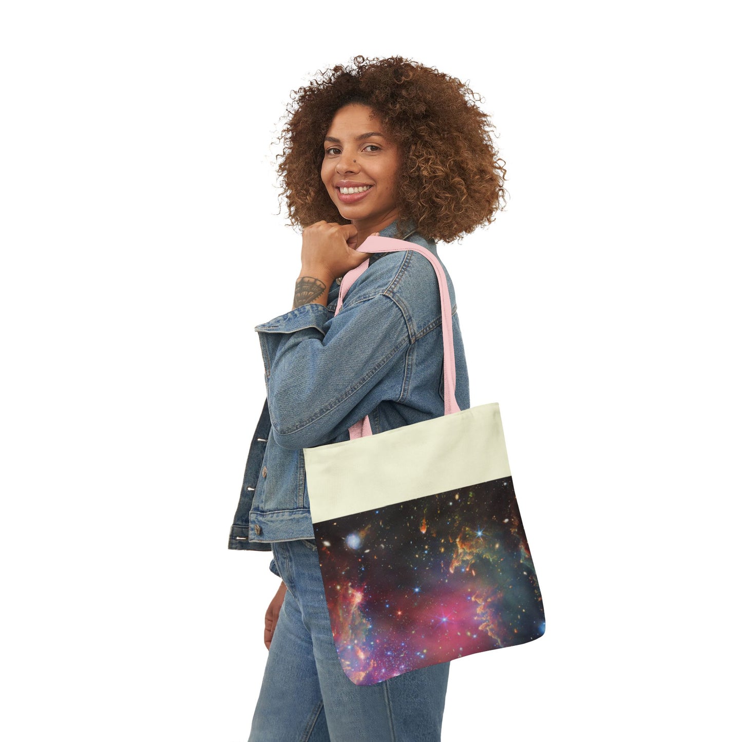 Star Cluster Canvas Tote Bag, 4-Color Straps