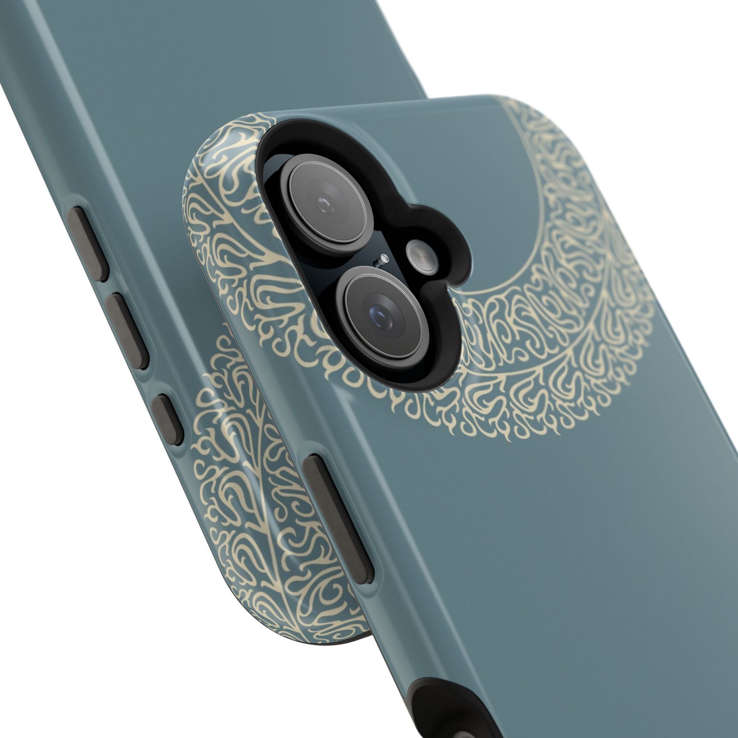 Beige geometric circle  Design - Iphone Magnetic Tough Case