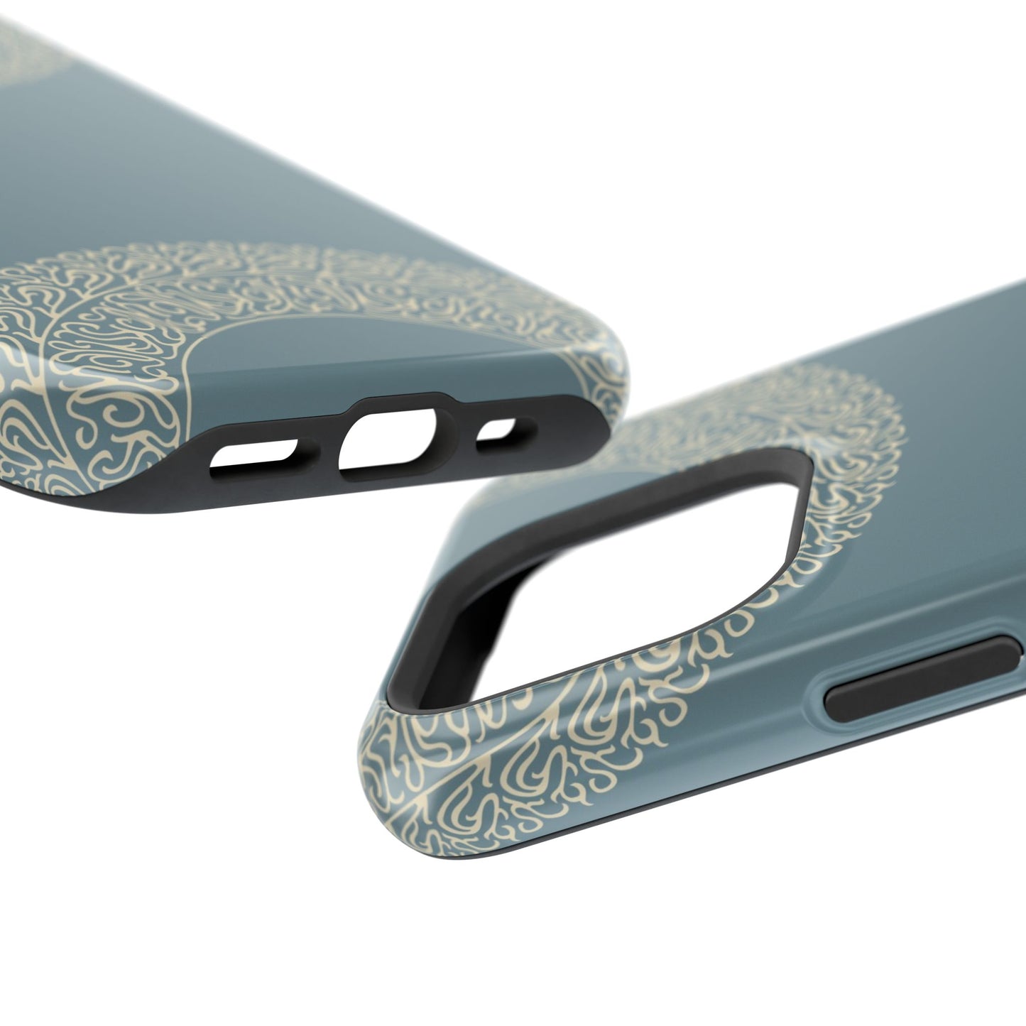 Beige geometric circle  Design - Iphone Magnetic Tough Case