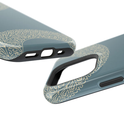 Beige geometric circle  Design - Iphone Magnetic Tough Case