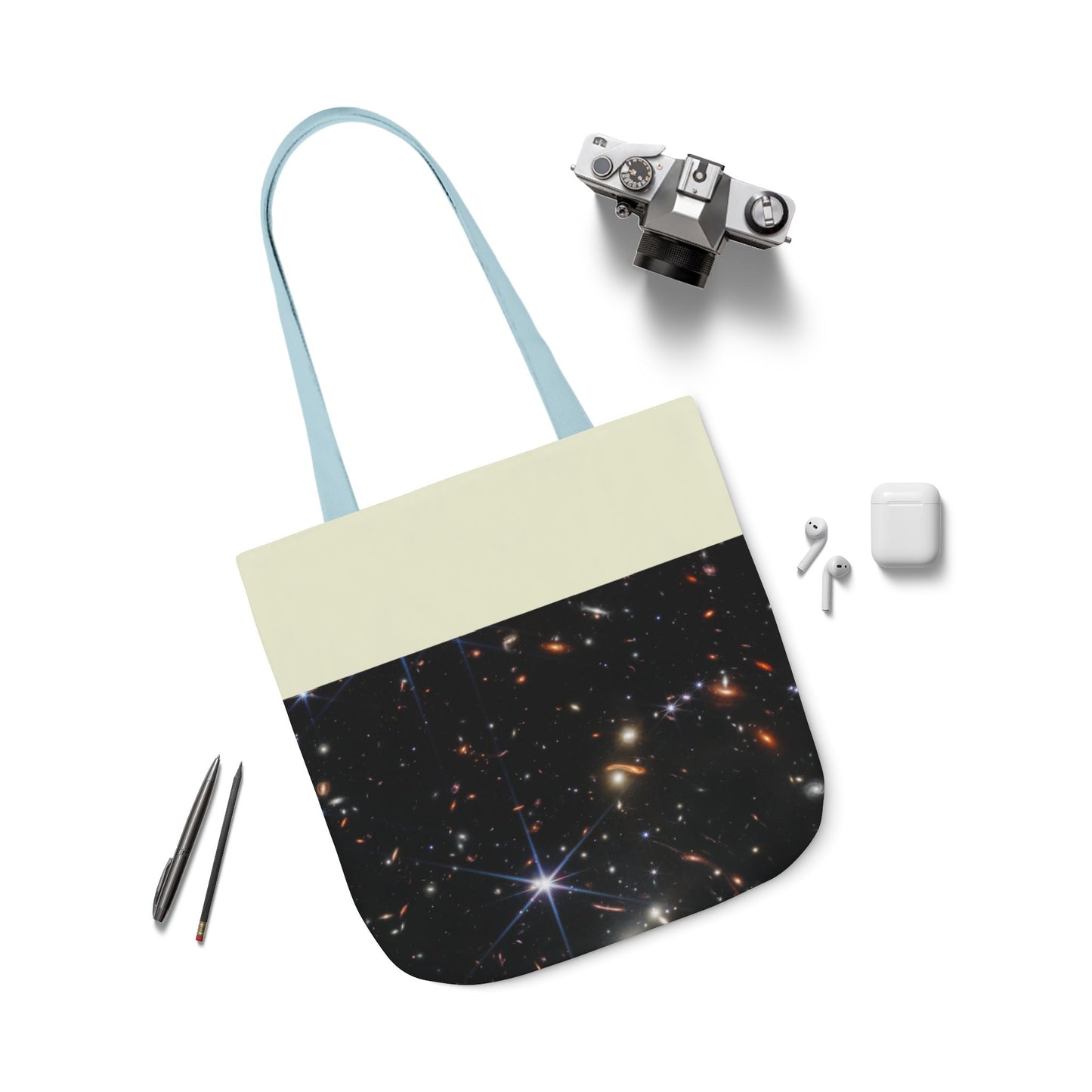 Deep Space Early Universe Canvas Tote Bag, 3-Color Straps