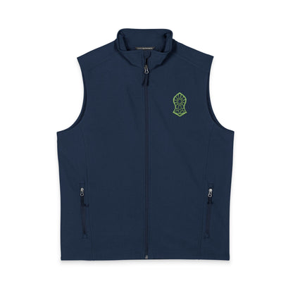 Men's Soft Shell Vest — Neon Green Sandala Logo Embroidered