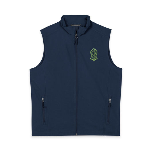 Men's Soft Shell Vest — Neon Green Sandala Logo Embroidered