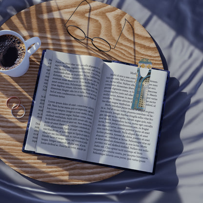 Aqsa Elegant Geometric Pattern Bookmark - Stylish Metal Page Holder
