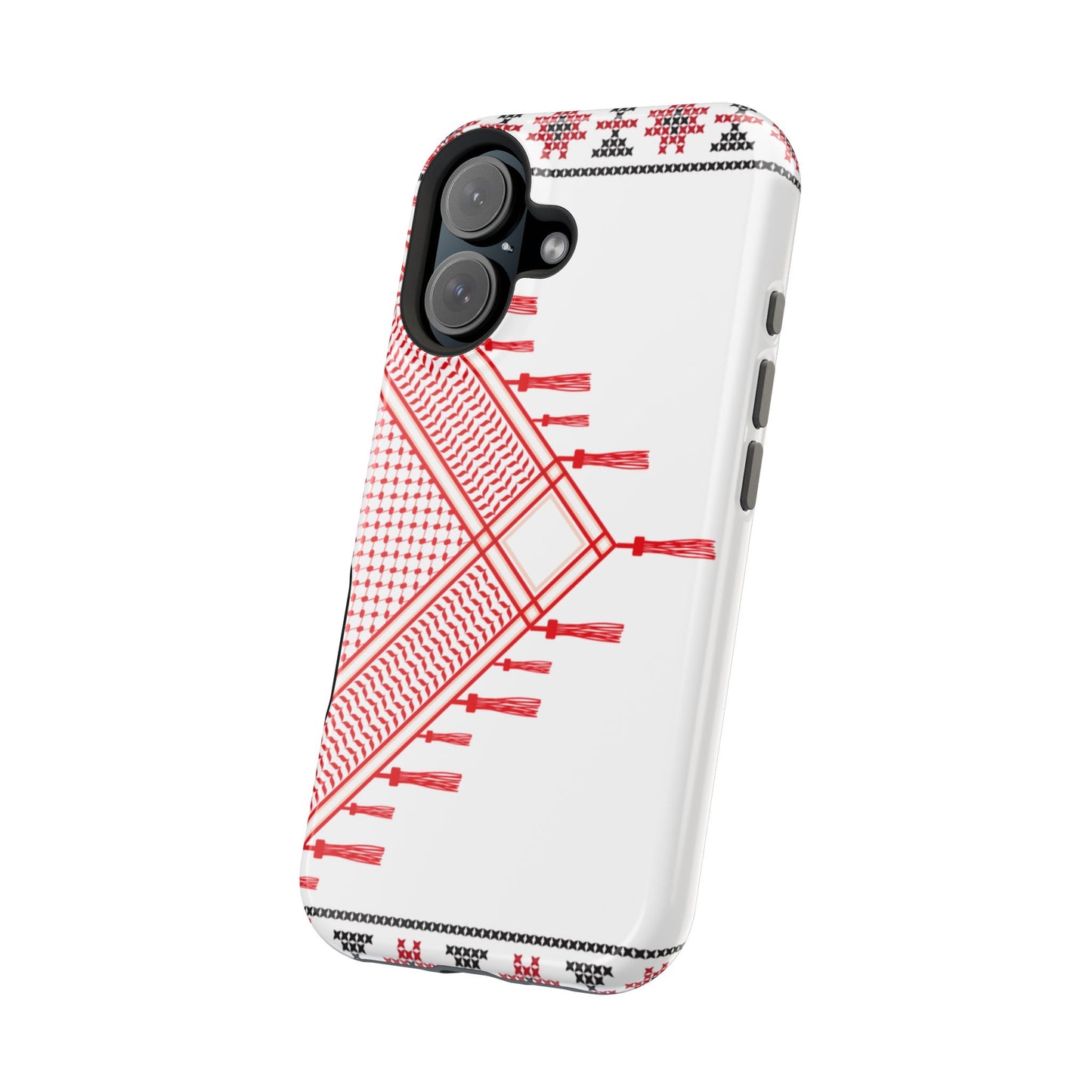 Red and White Hattah Design Iphone Magnetic Tough Case