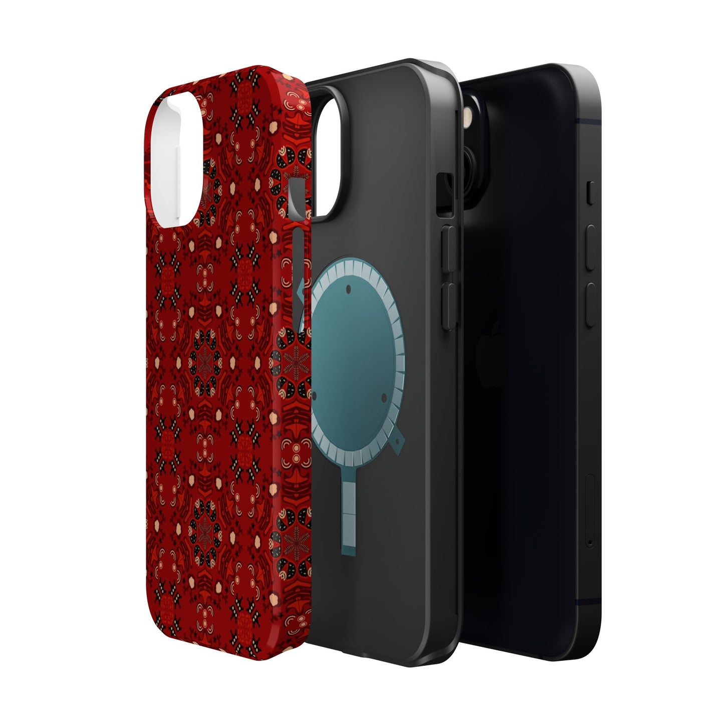 Red geometric   Design - Iphone Magnetic Tough Case