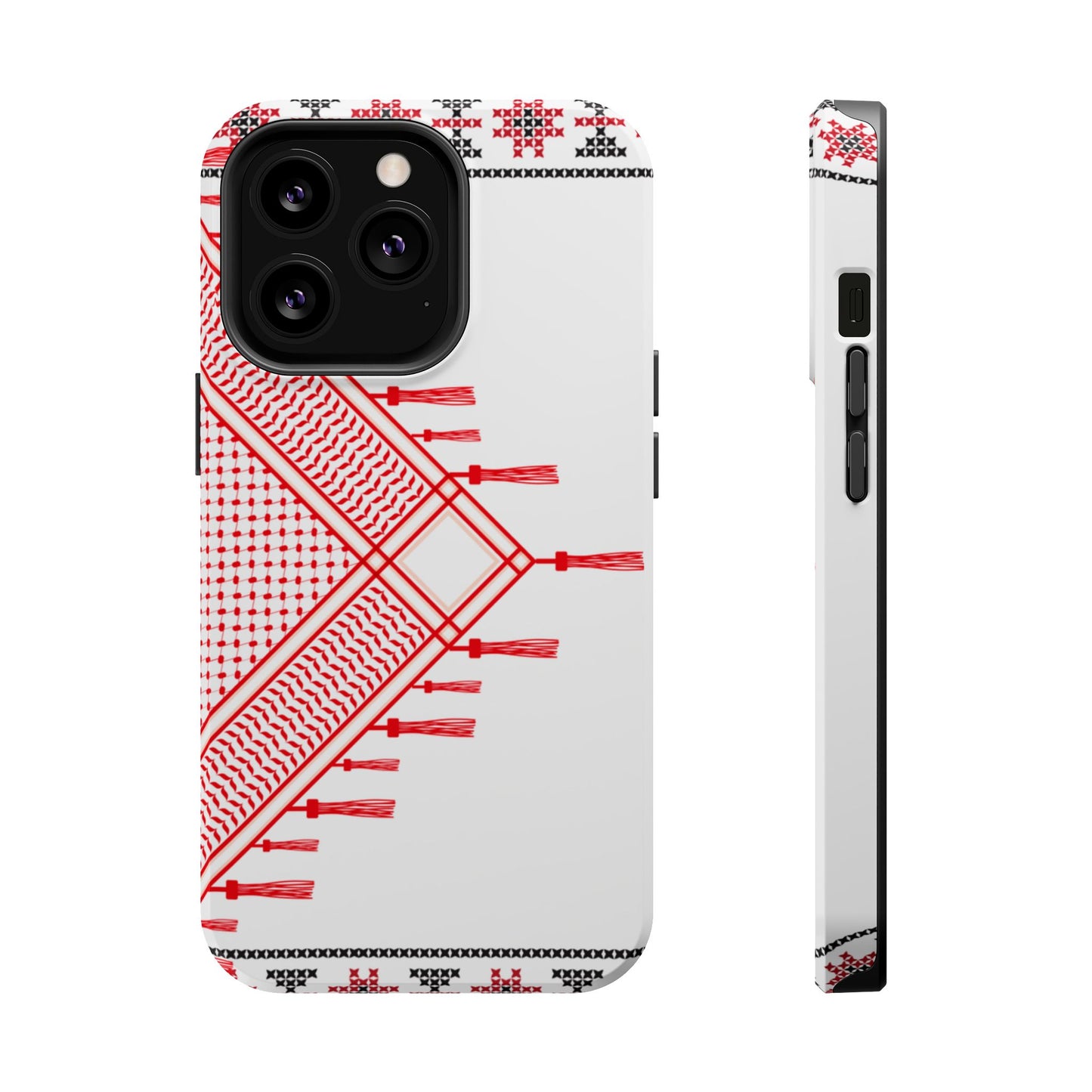 Red and White Hattah Design Iphone Magnetic Tough Case
