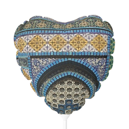 Aqsa Heart-Circle Shaped Decorative Balloon - 11" Star Pattern