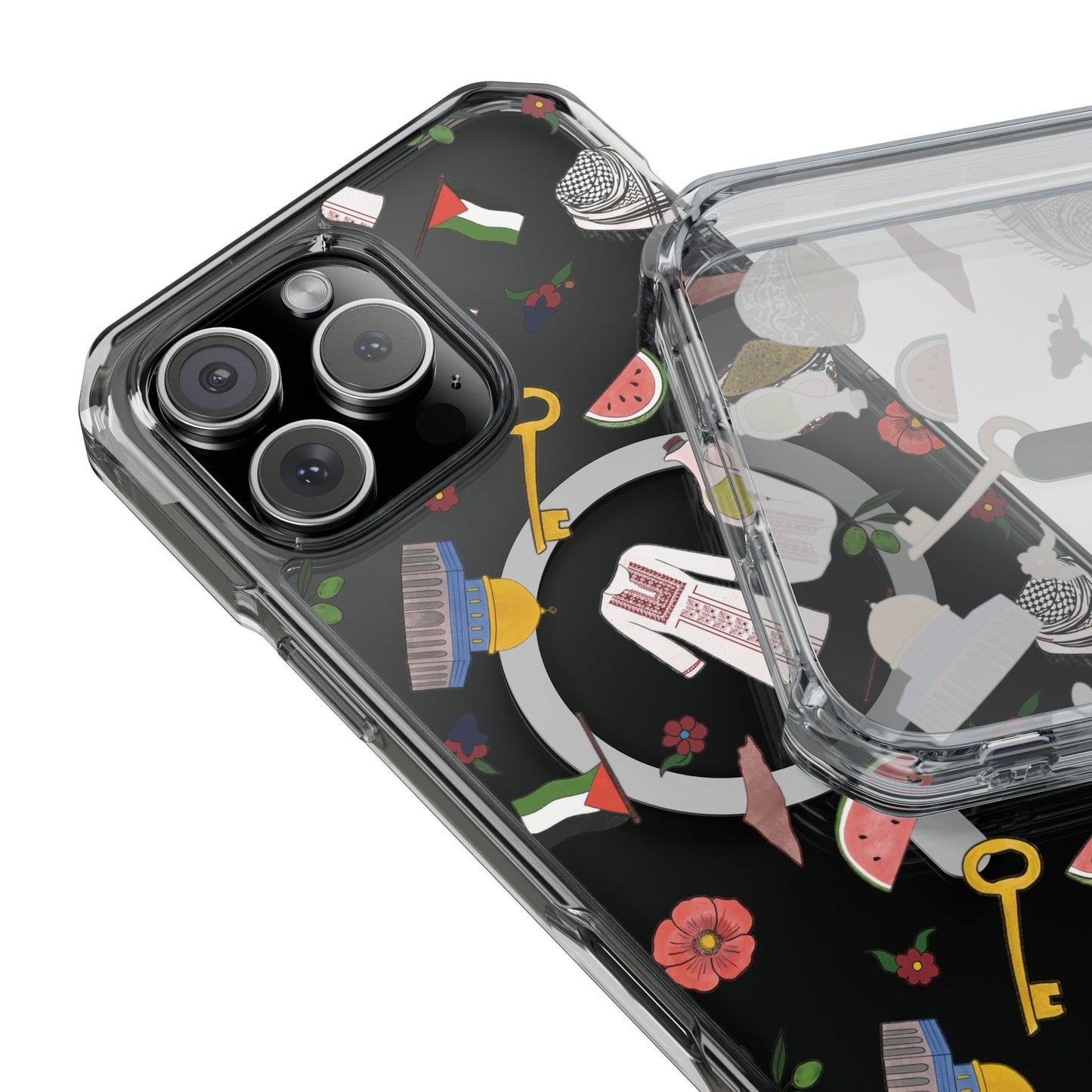 Palestinian Symbols MagSafe Clear Phone Case