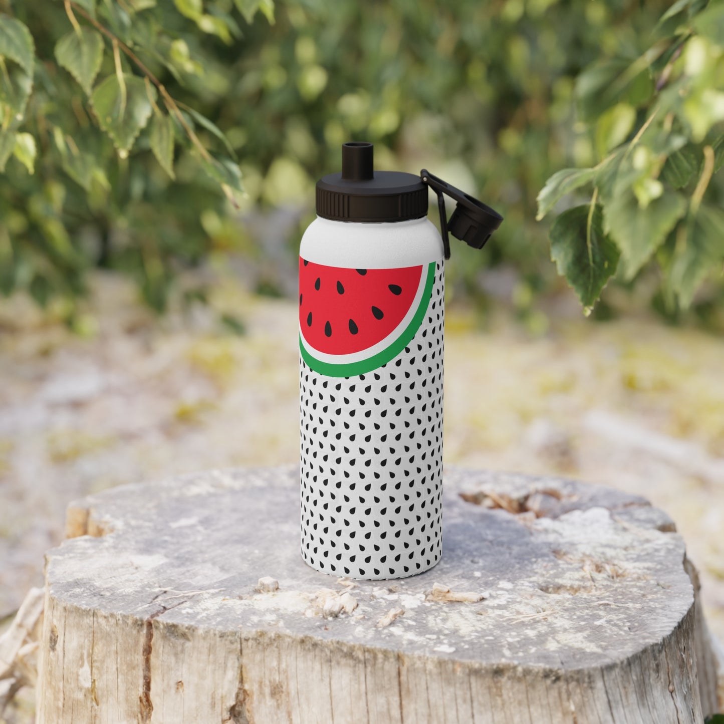 Watermelon Stylish Stainless Steel Water Bottle with Sports Lid