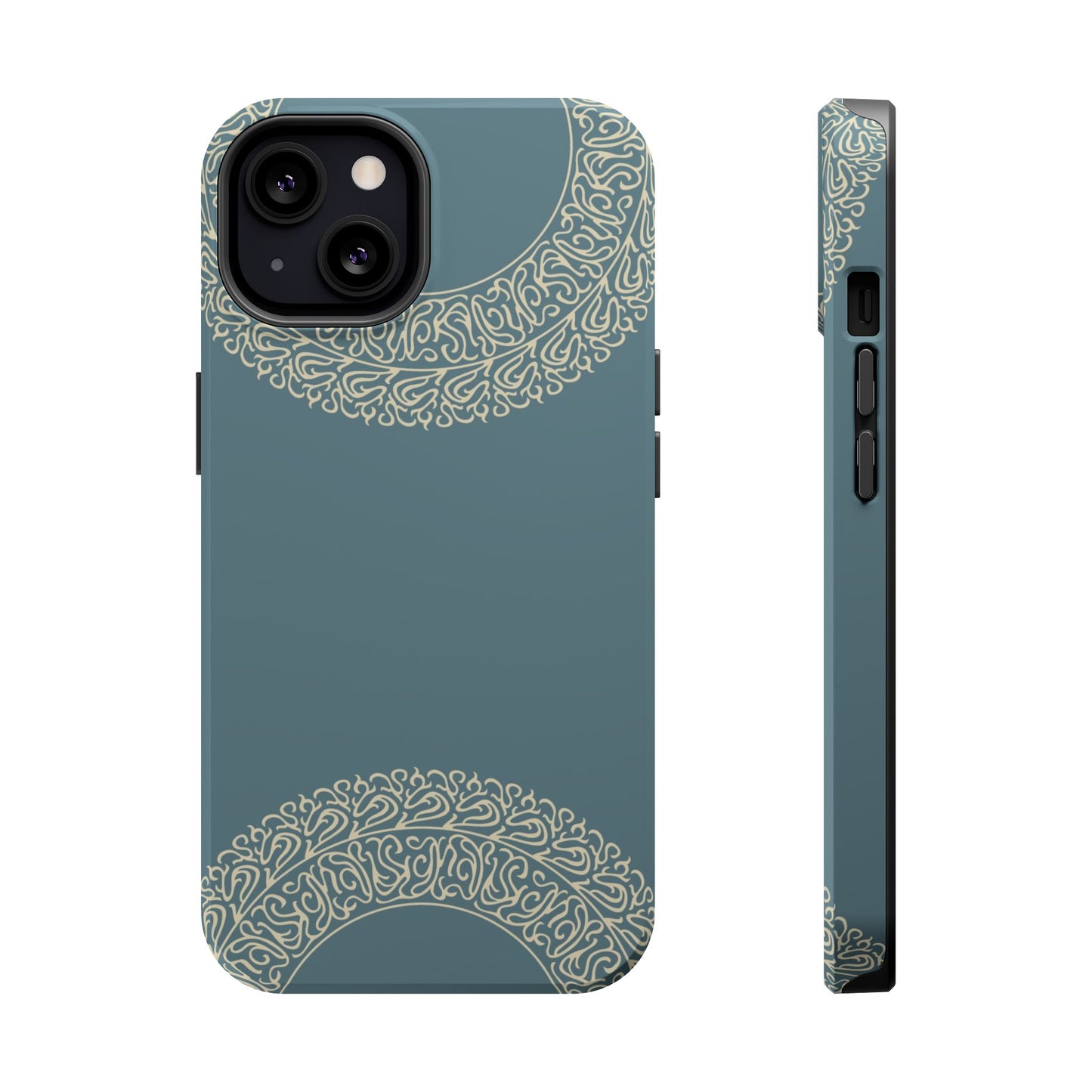 Beige geometric circle  Design - Iphone Magnetic Tough Case