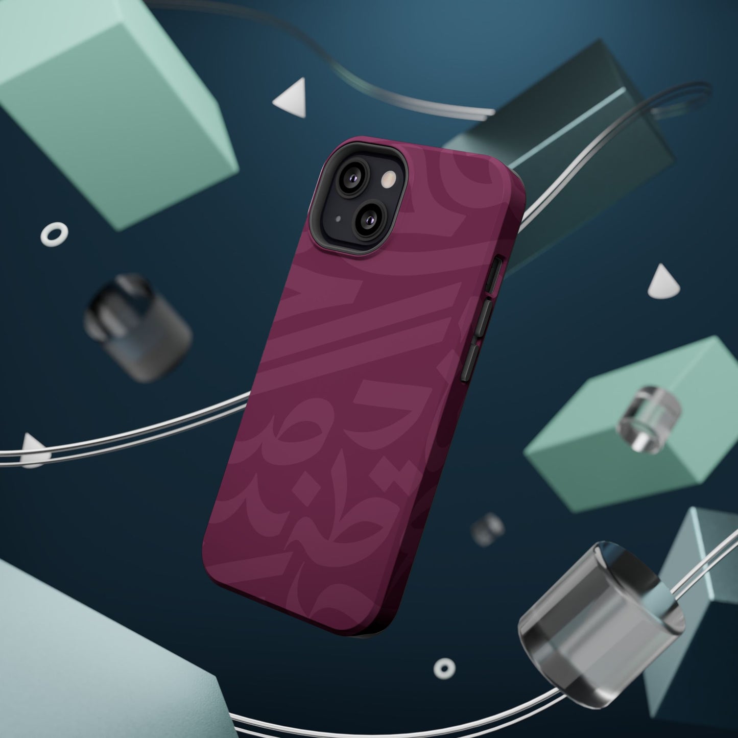 Pink calligraphy Design - Iphone Magnetic Tough Case