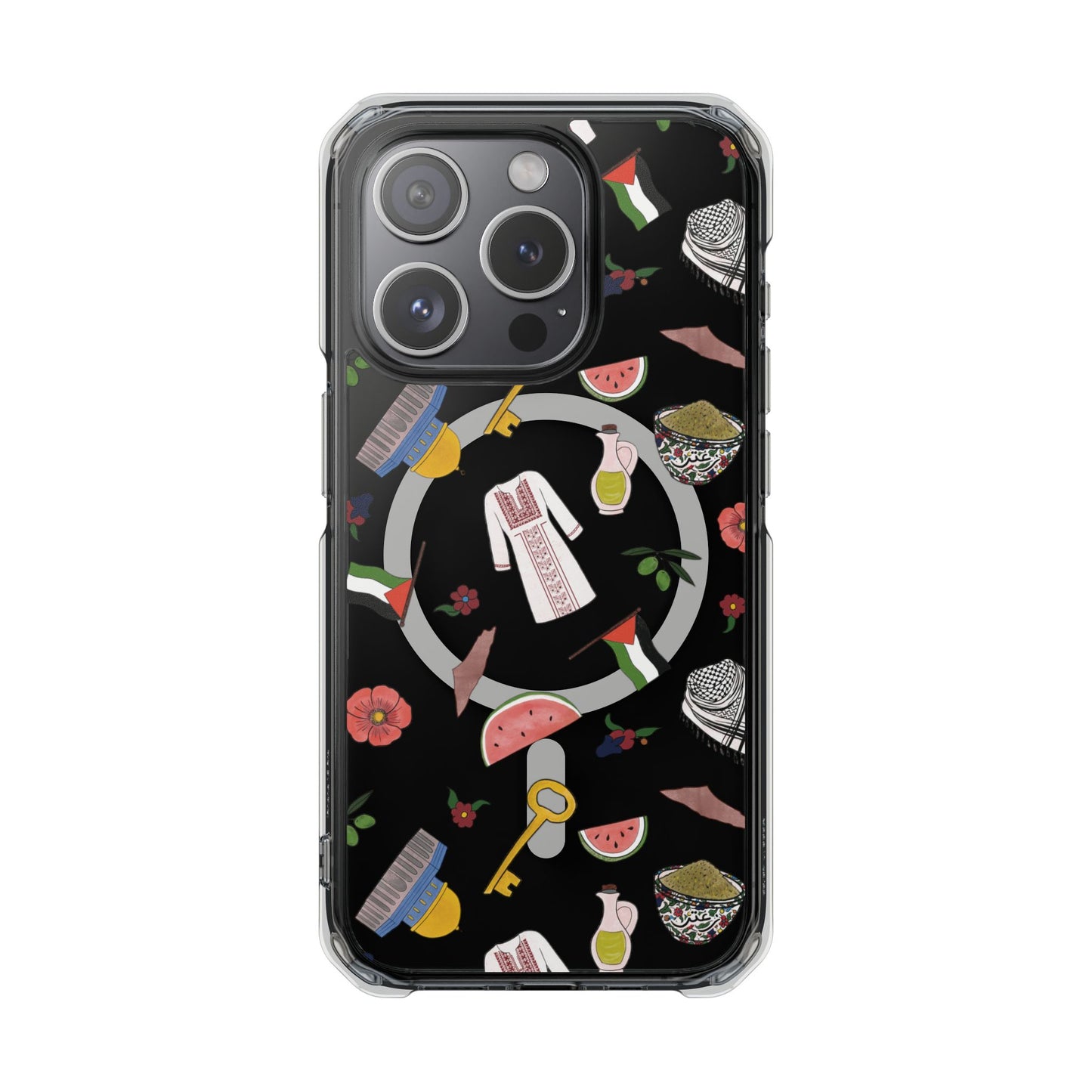 Palestinian Symbols MagSafe Clear Phone Case