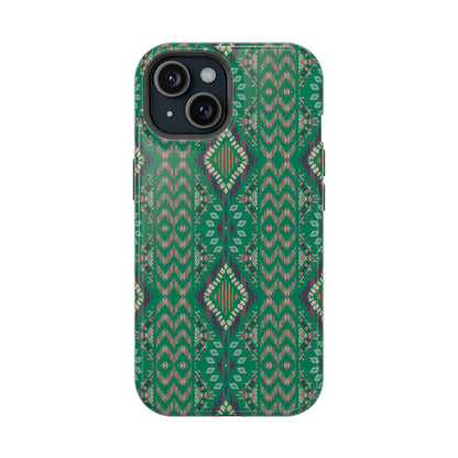 Emerald Green  Geometric Design Iphone Magnetic Tough Case