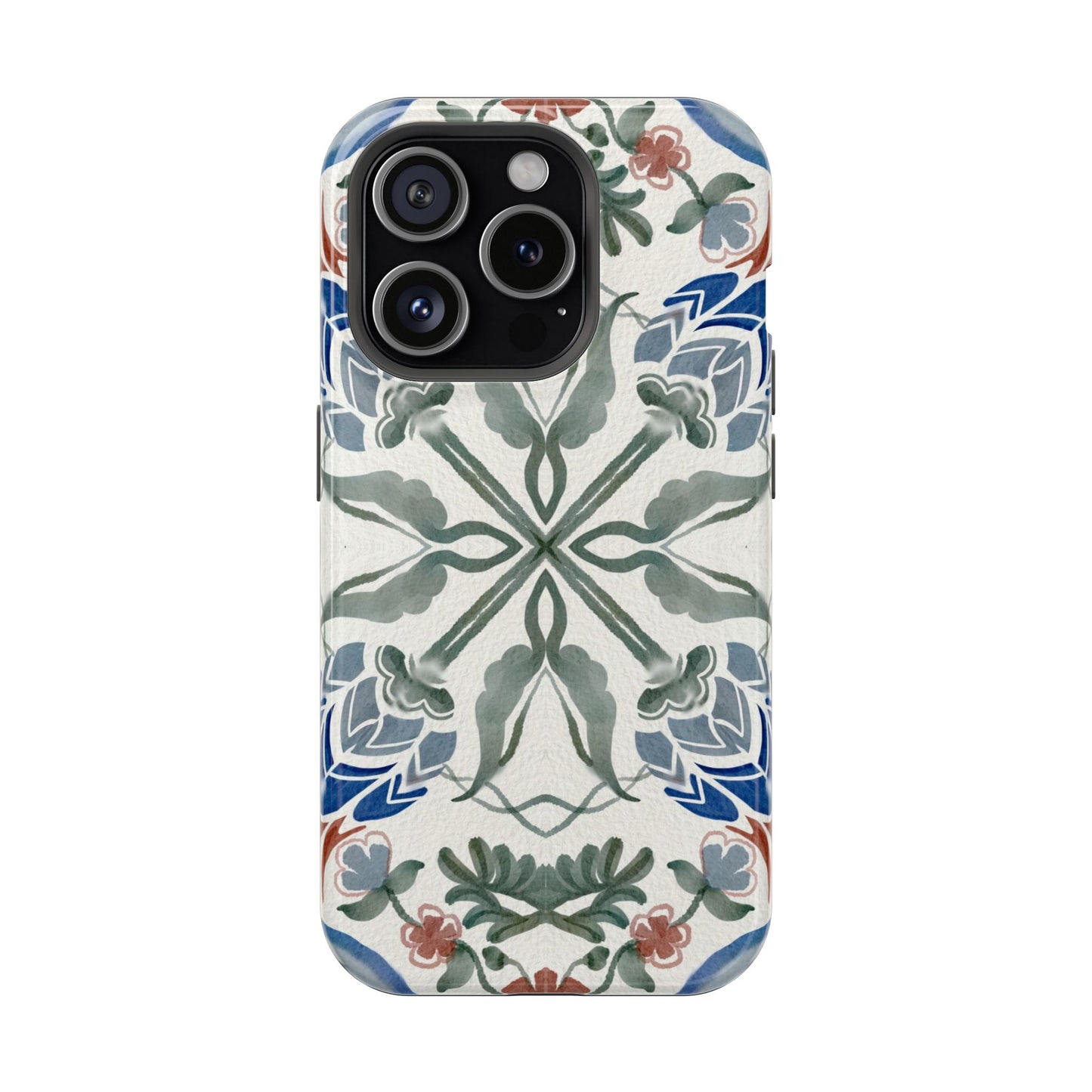Blue flowers Iphone Magnetic Tough Cases