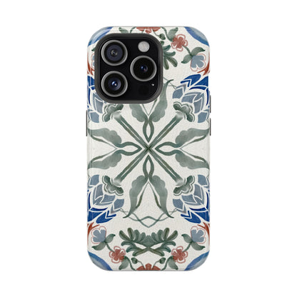 Blue flowers Iphone Magnetic Tough Cases
