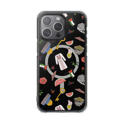 Palestinian Symbols MagSafe Clear Phone Case