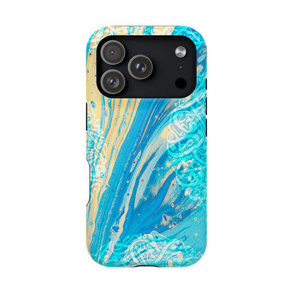 Arabic splash of Blue- Iphone Magnetic Tough Case