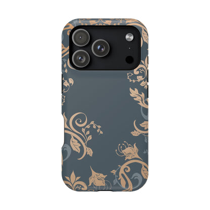 Gold flowers Iphone Magnetic Tough Cases