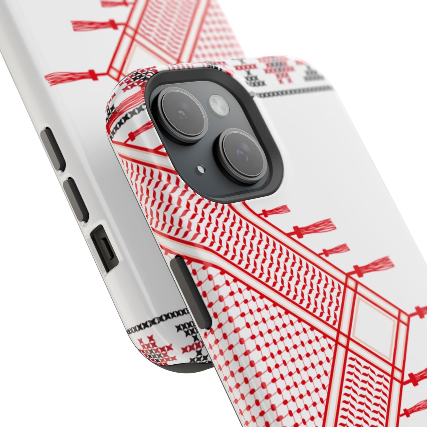 Red and White Hattah Design Iphone Magnetic Tough Case