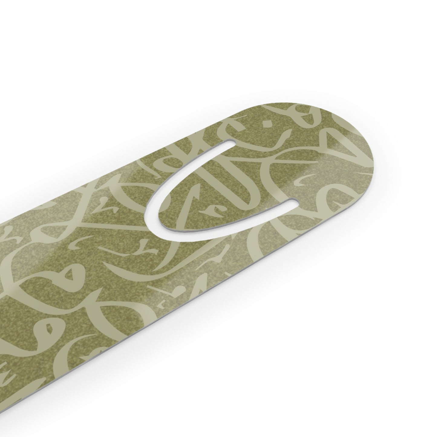 Olive Arabic Letters Bookmark - Stylish Metal Page Holder