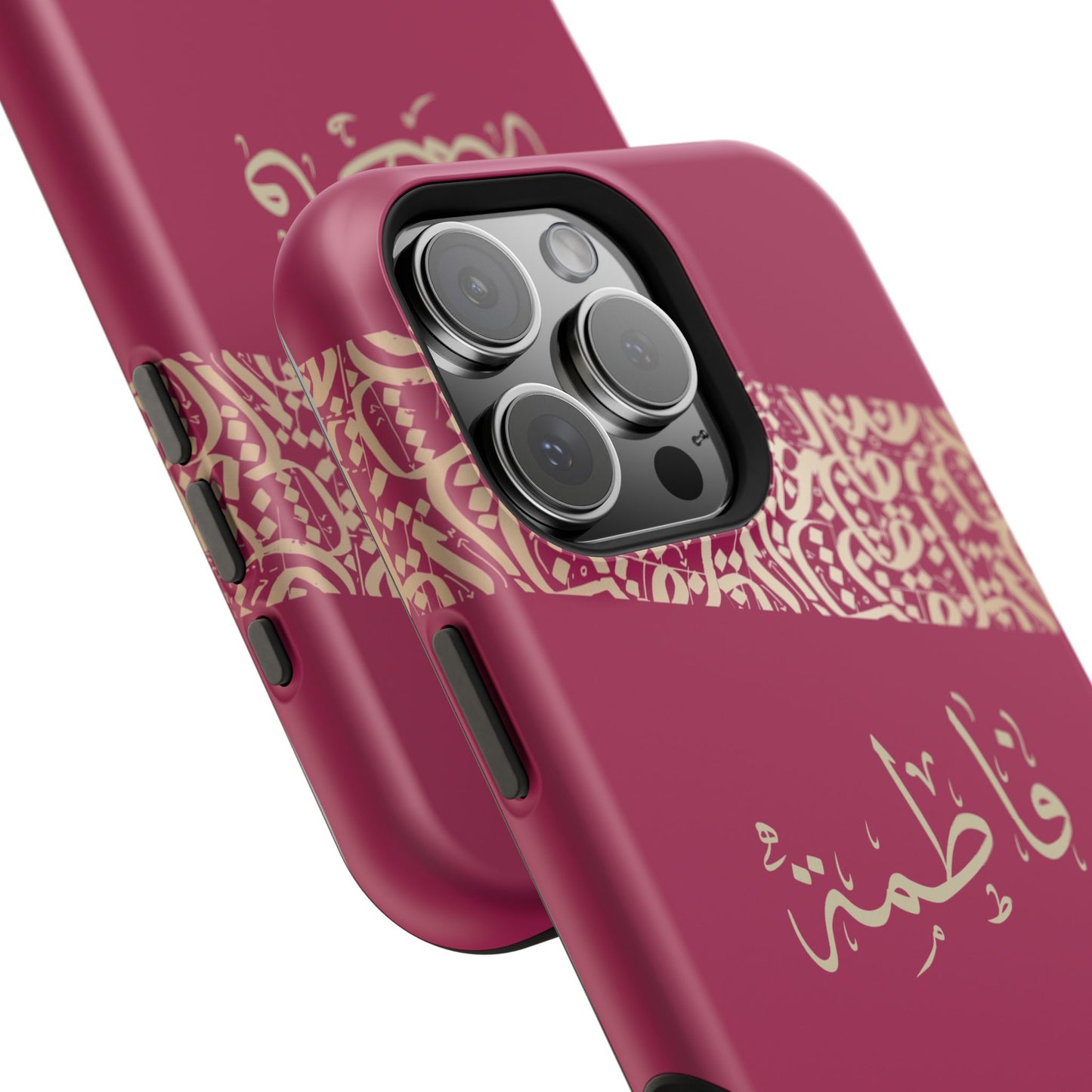Personalized Arabic Calligraphy - Iphone Magnetic Impact-Resistant Phone Case - Pink and Gold Design