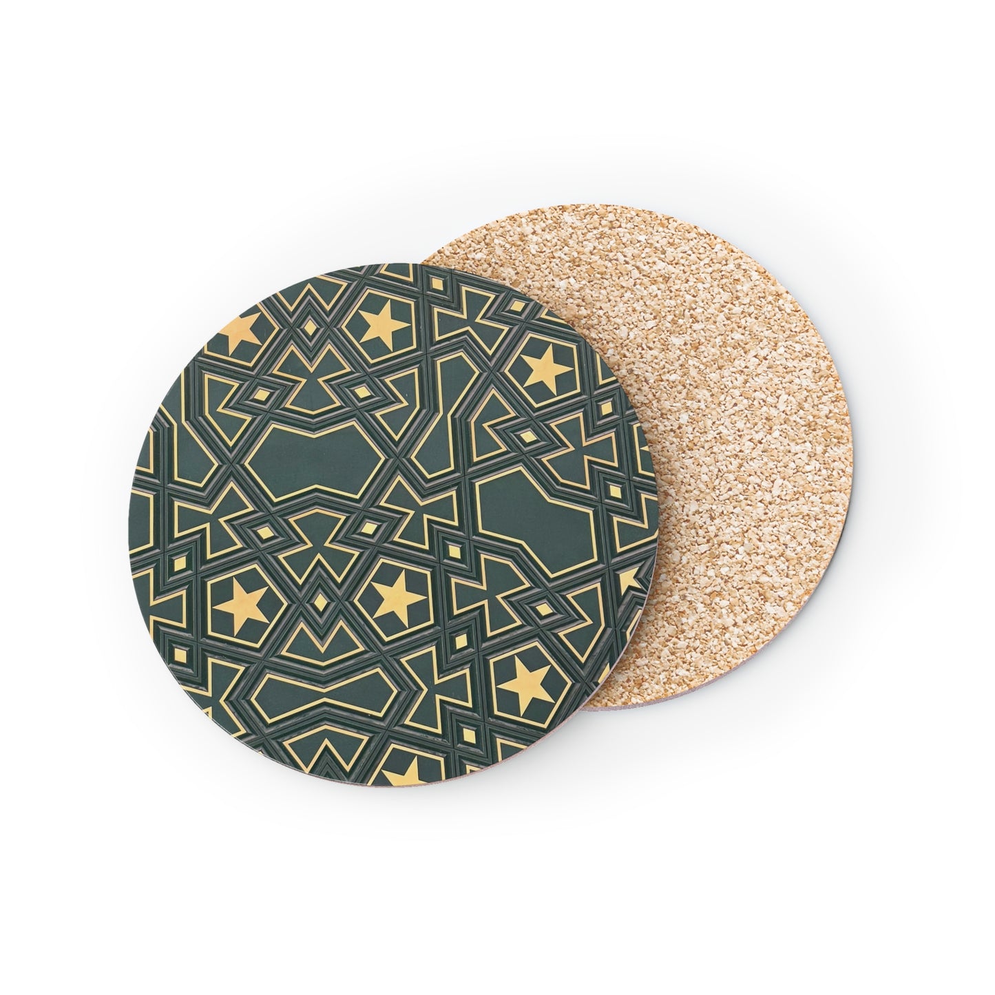 Masjid Al Haram Geometric Star Coasters - Elegant Design for Home Decor