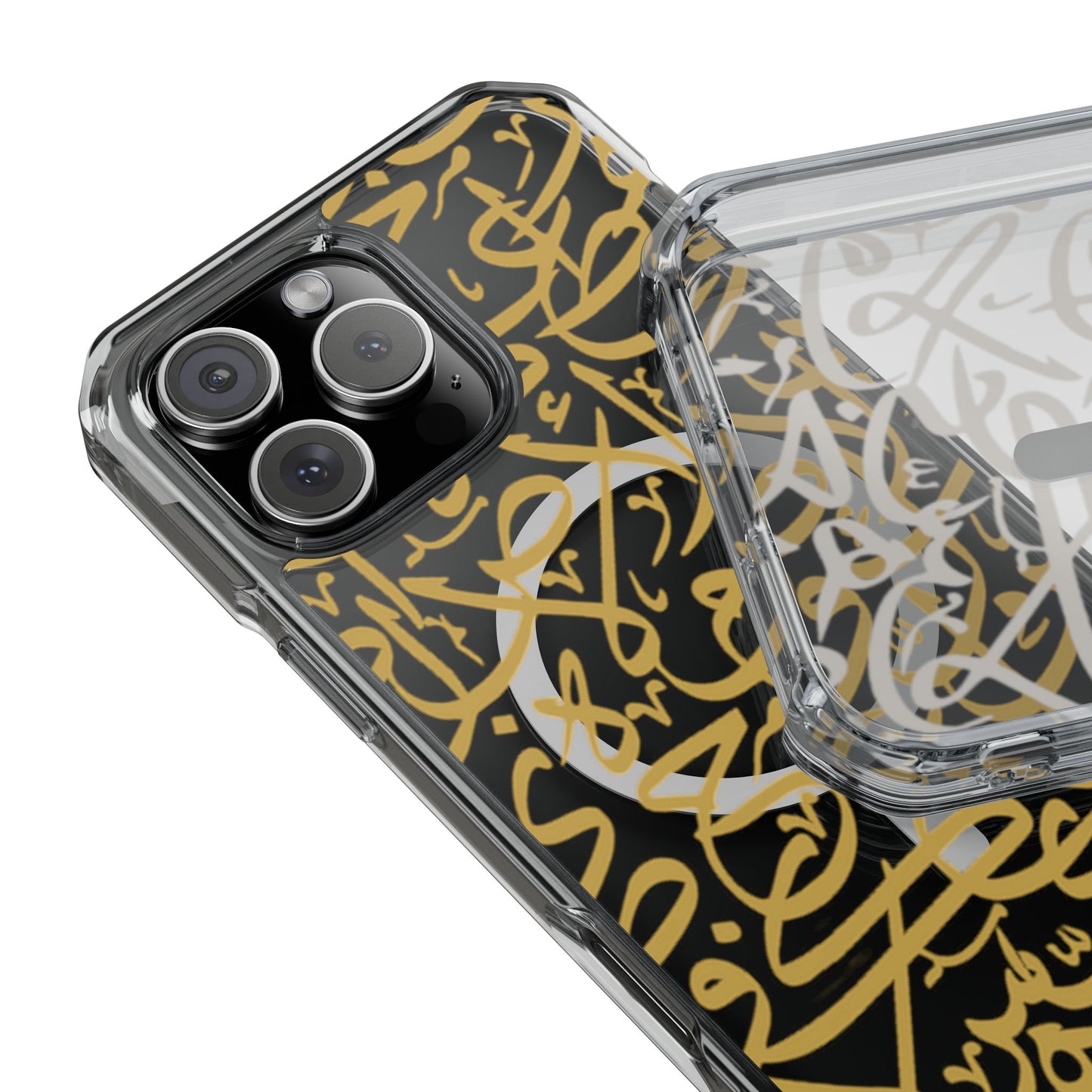 Golden Arabic calligraphy Letters  MagSafe Clear Phone Case