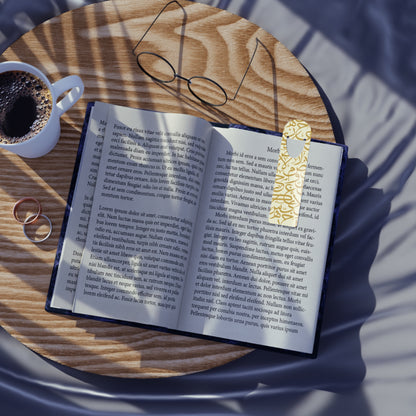 Beige and Gold Bookmark - Stylish Metal Page Holder