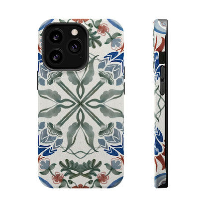 Blue flowers Iphone Magnetic Tough Cases