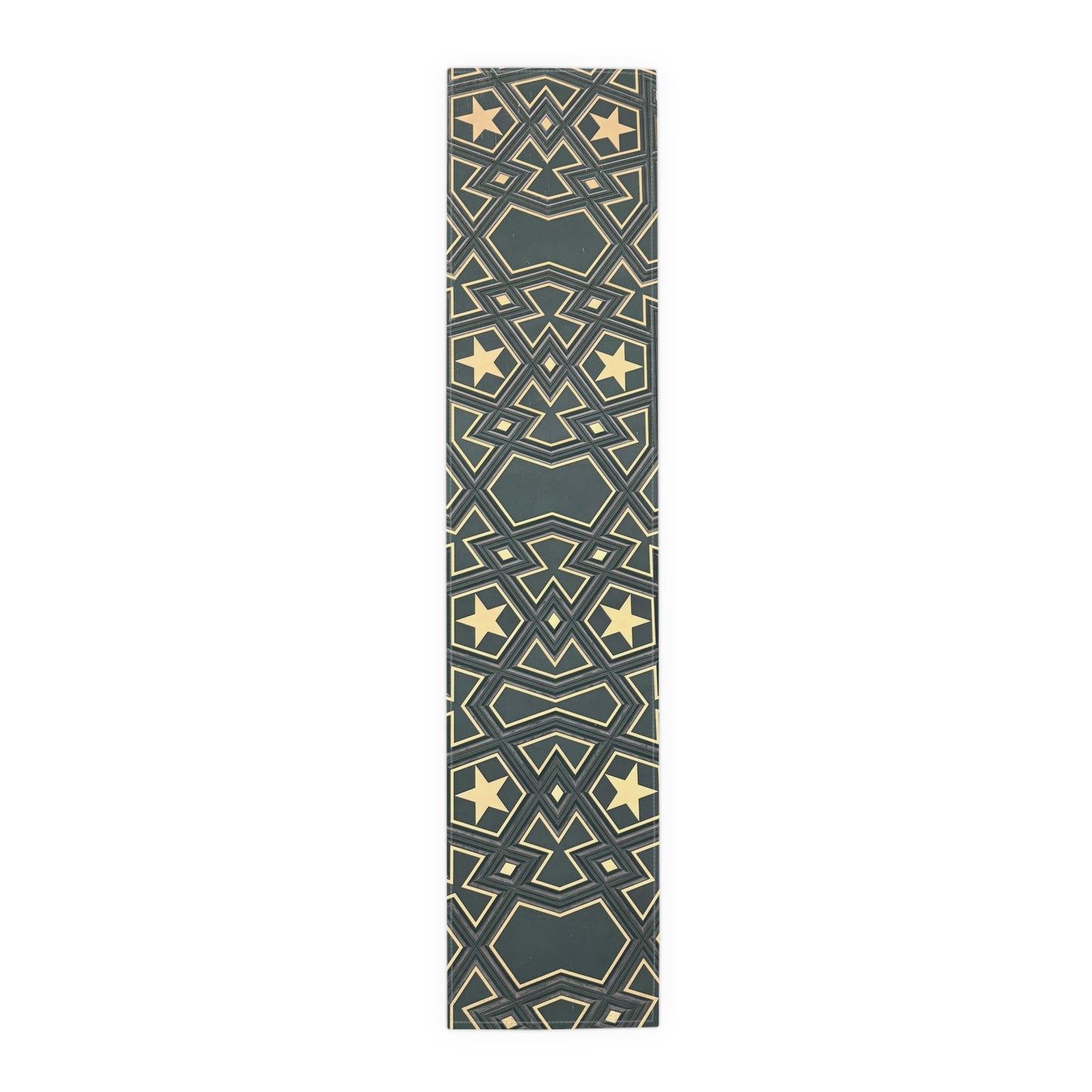 Masjid Al Haram Elegant Geometric Table Runner - Perfect for Dining & Celebrations