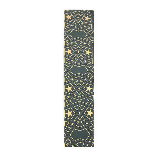 Masjid Al Haram Elegant Geometric Table Runner - Perfect for Dining & Celebrations