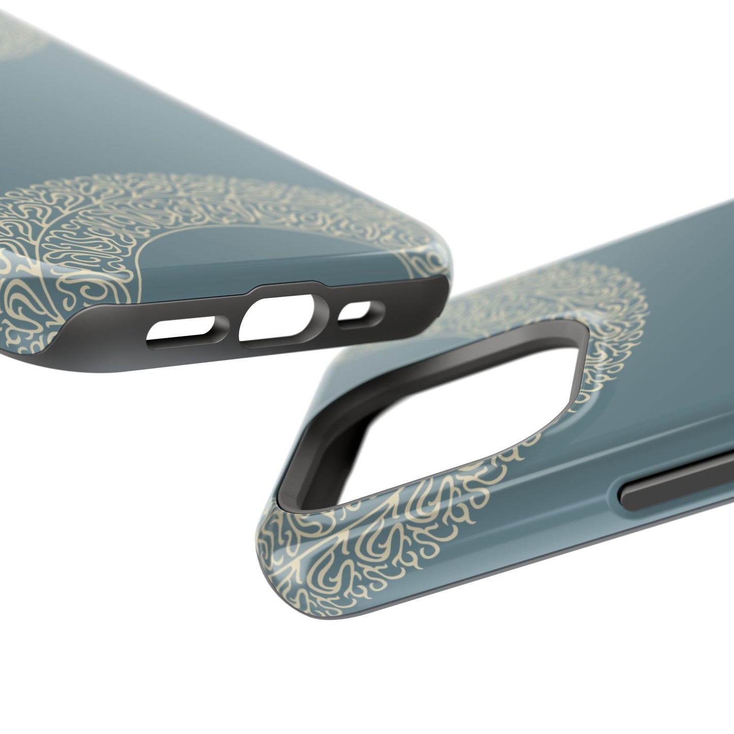 Beige geometric circle  Design - Iphone Magnetic Tough Case