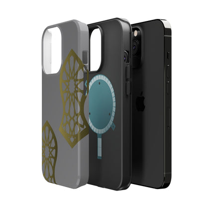 Grey and Gold Sandala Design Iphone Magnetic Tough Cases