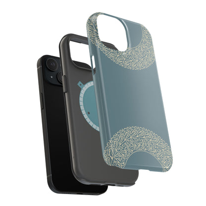 Beige geometric circle  Design - Iphone Magnetic Tough Case