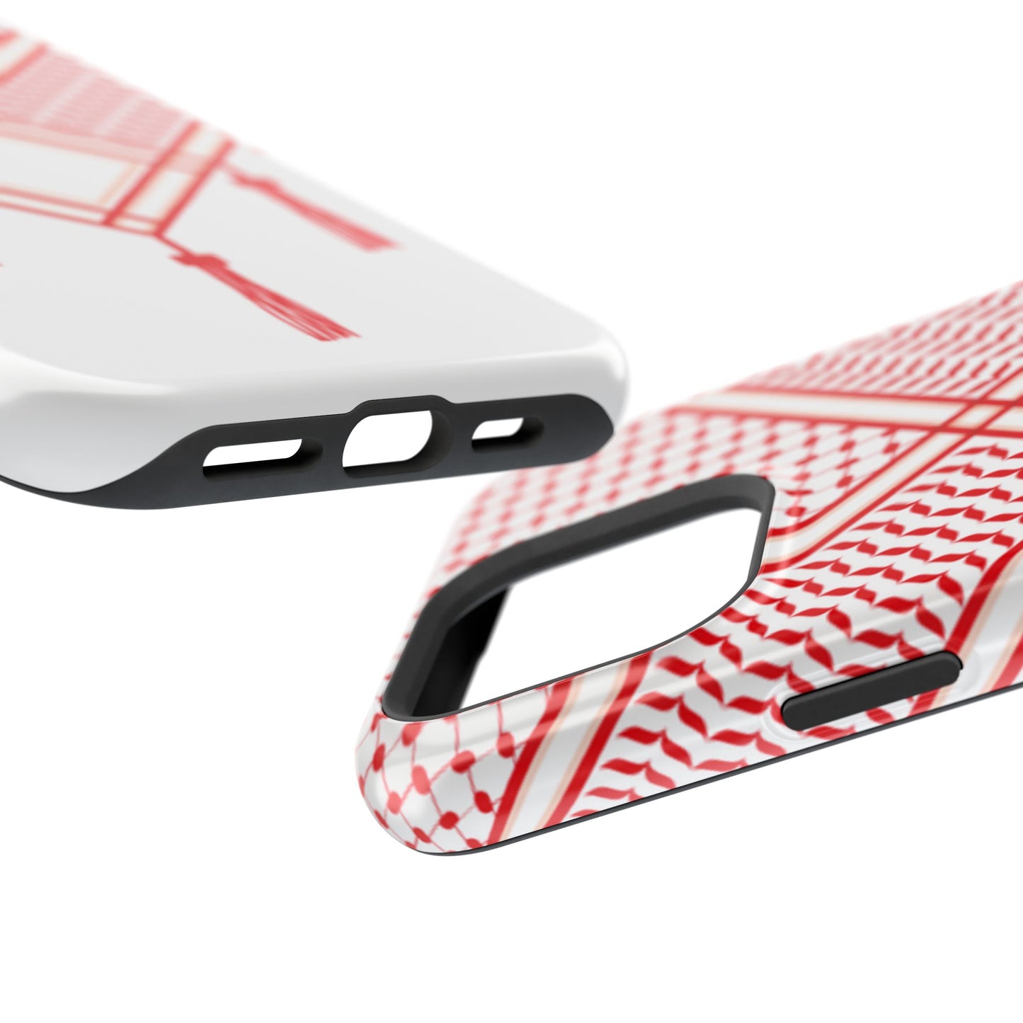 Red and White Shmagh Design Iphone Magnetic Tough Case