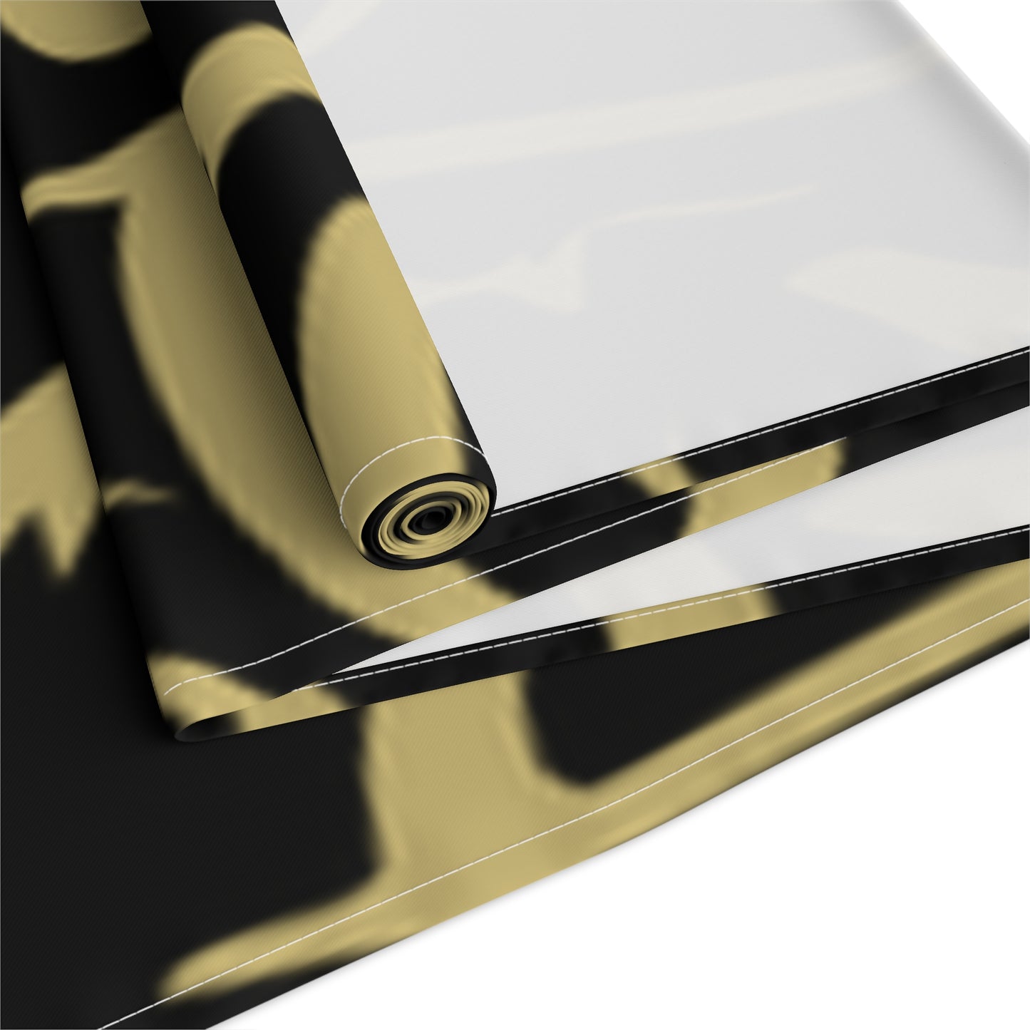 Black and Gold Arabic Letters  Elegant Table Runner - Perfect for Dining & Celebrations