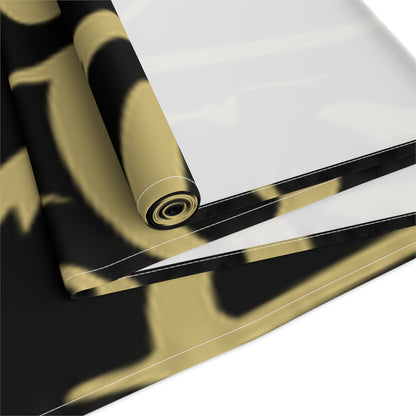 Black and Gold Arabic Letters  Elegant Table Runner - Perfect for Dining & Celebrations